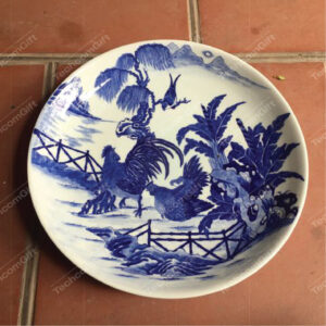 Đĩa Sứ Vẽ Lam