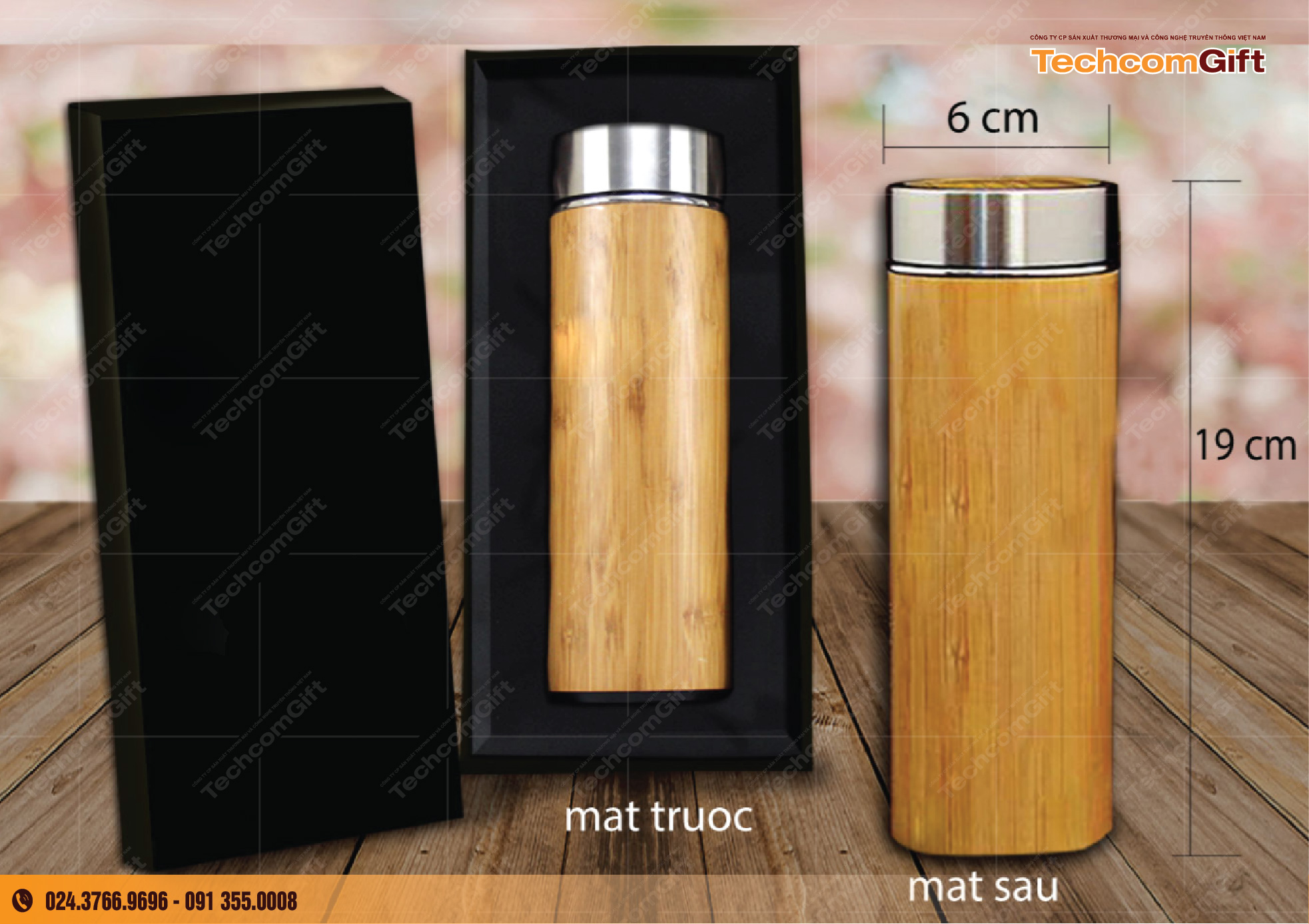 Bình Giữ Nhiệt Vỏ Tre - Ảnh 2