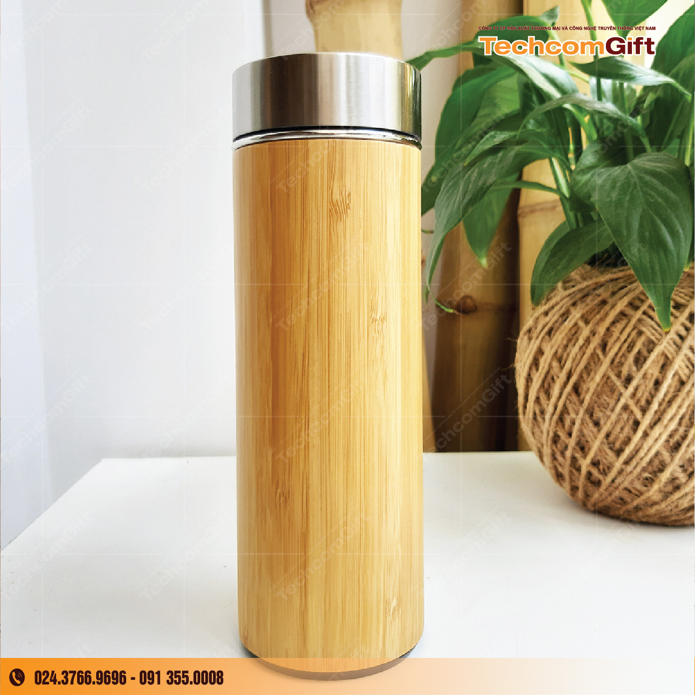Bình Giữ Nhiệt Vỏ Tre